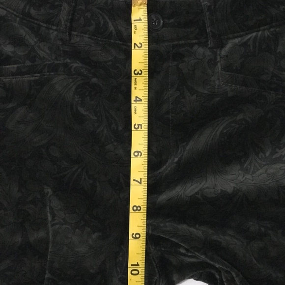 Paige Naomi Velvet Paisley Bootcut Pants Dark Forest - NWT $249 - Picture 10 of 13